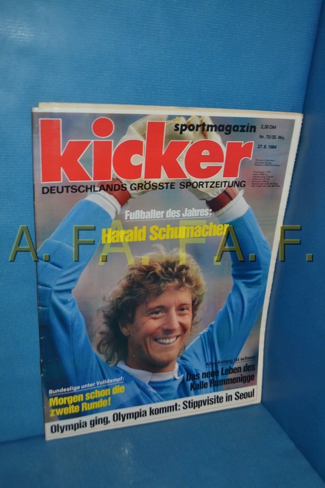 Kicker Magazine Germany 1984-70 Harald Schumacher Karl-Heinz Rummenigge Original Print Issue