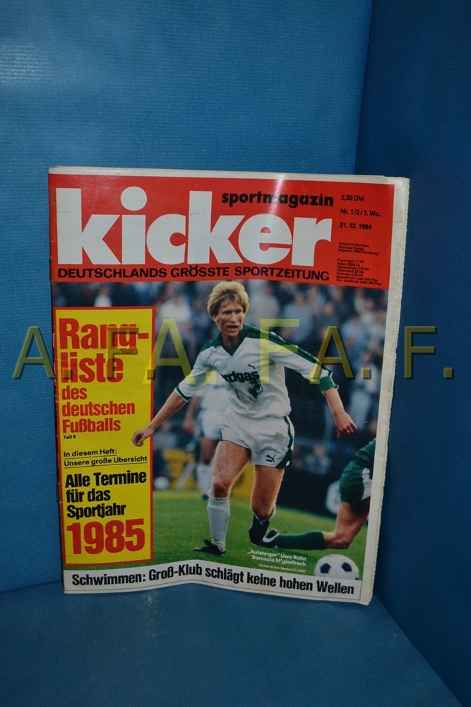Kicker Revista Alemanha 1984-01 Waas Evelyn Ashford Edição original