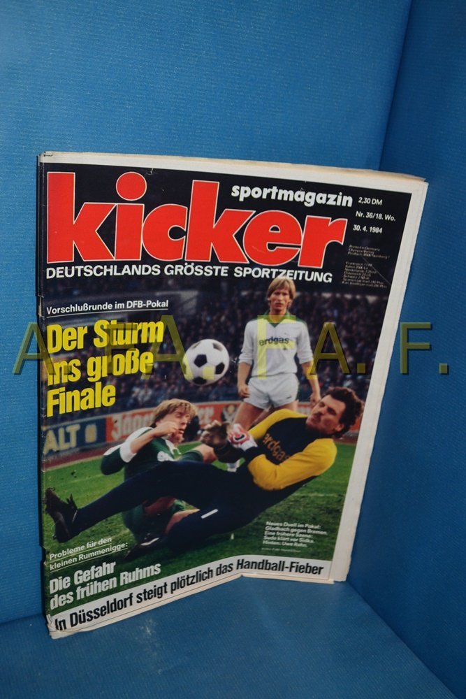 Kicker Magazine Germany 1984-36 Uwe Rahn Karl-Heinz Rummenigge Borussia Mönchengladbach Werder Bremen Original Print Issue