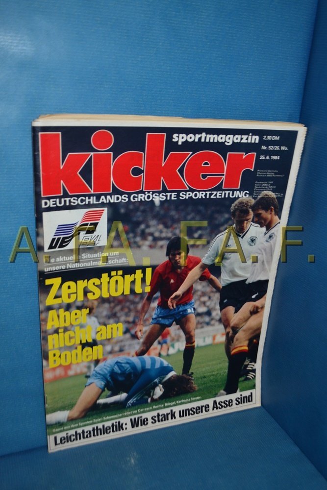 Kicker Magazin Deutschland 1984-52 Harald Schumacher Lobo Carrasco Hans-Peter Briegel Karlheinz Förster