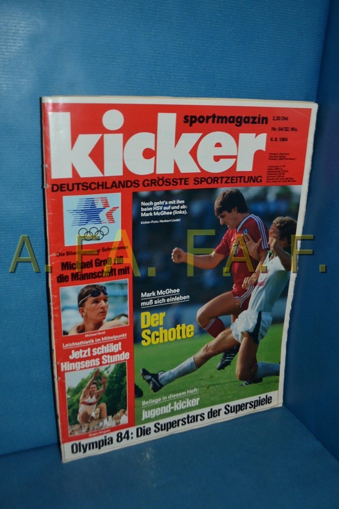 Kicker Magazine Germany 1984-64 Mark McGhee Michael Groß Jürgen Hingsen Original Print Issue