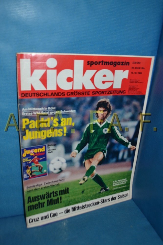 Kicker Magazine Germany 1984-84 Ralf Falkenmayer Original Print Issue