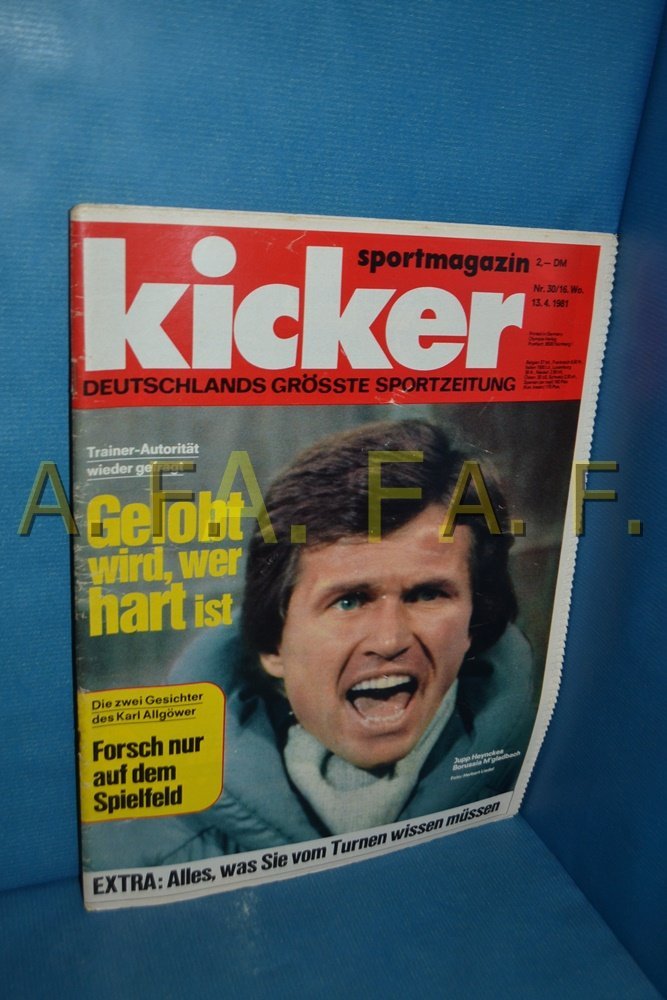 Kicker Revista Alemanha 1981-30 Jupp Heynckes Karl Allgöwer Borussia Mönchengladbach Edição original