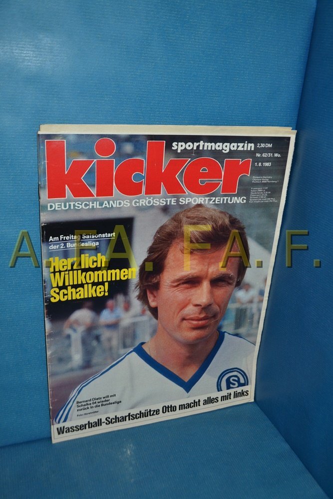 Kicker Magazine Germany 1983-62 Bernard Dietz Original Print Issue
