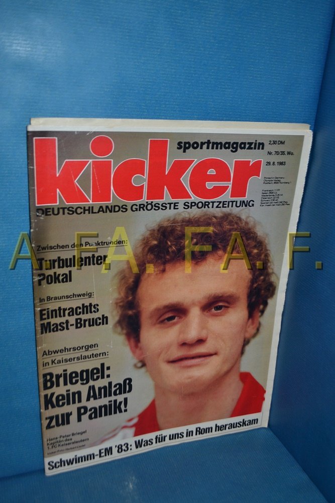 Kicker Magazin Deutschland 1983-70 Hans-Peter Briegel 1. FC Kaiserslautern Eintracht Braunschweig