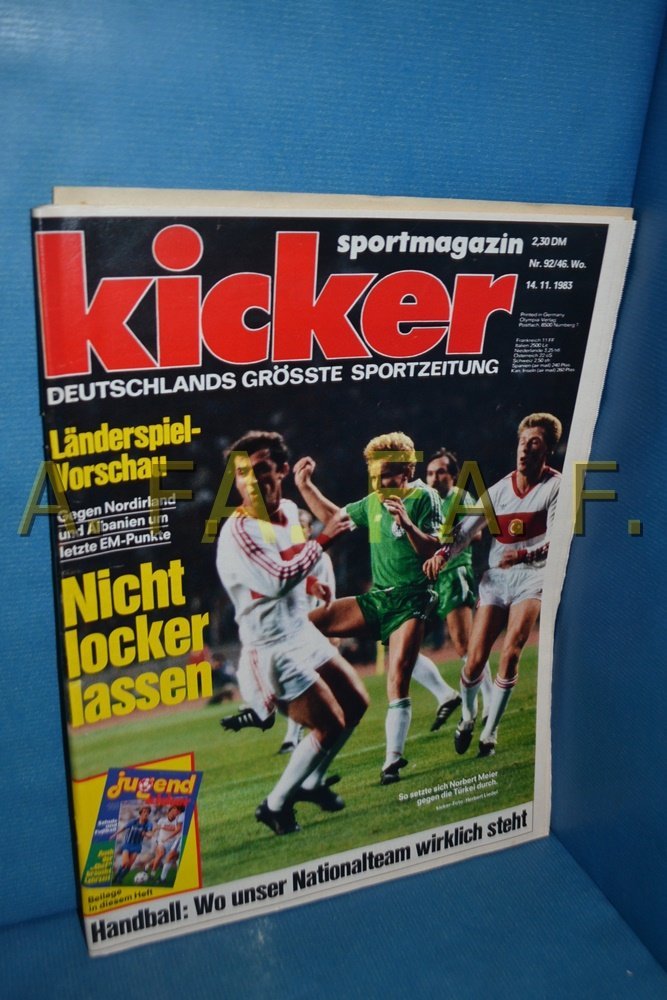Kicker Magazine Allemagne 1983-92 Norbert Meier Édition originale
