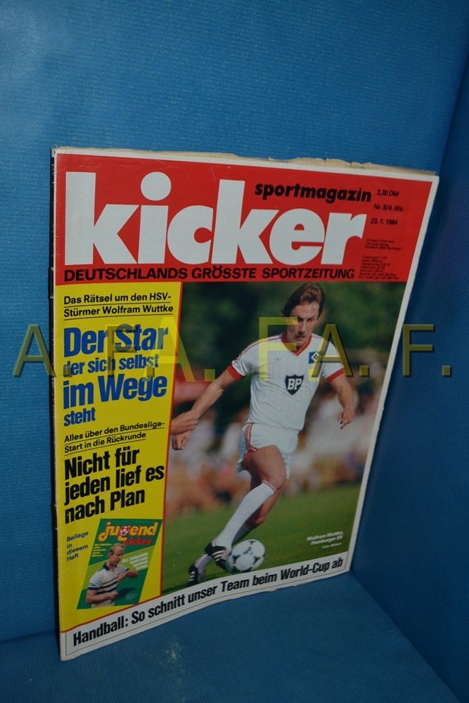 Kicker Revista Alemanha 1984-08 Wolfram Wuttke Hamburger SV Edição original