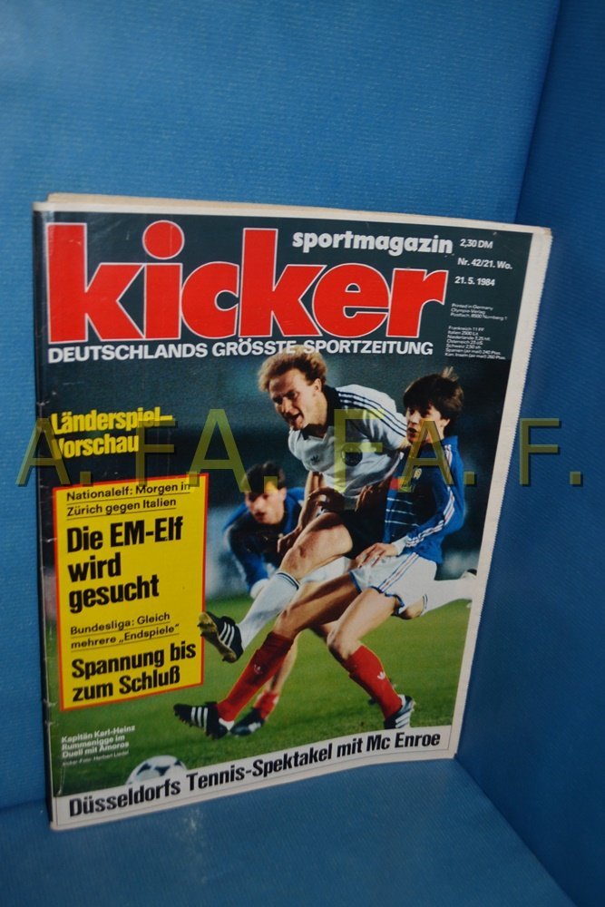 Kicker Magazine Allemagne 1984-42 Karl-Heinz Rummenigge Manuel Amoros John McEnroe Édition originale