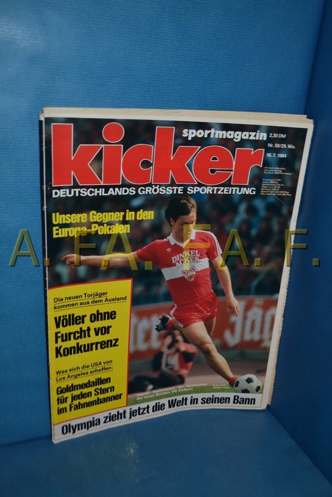 Kicker Magazine Germany 1984-58 Asgeir Sigurvinsson Rudi Völler Original Print Issue