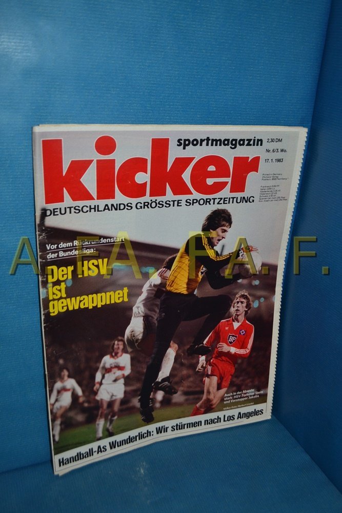 Kicker Magazine Allemagne 1983-06 HSV Torhüter Stein Vorstopper Jakobs Wunderlich Hamburger SV Édition originale