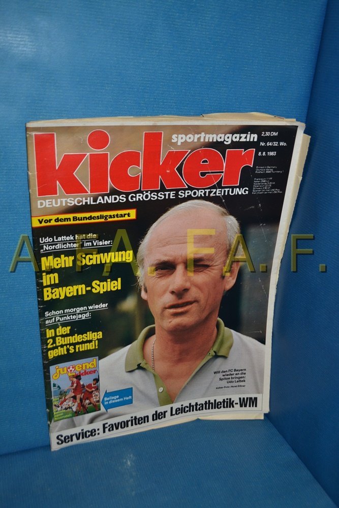 Kicker Revista Alemanha 1983-64 Udo Lattek FC Bayern Munich Edição original