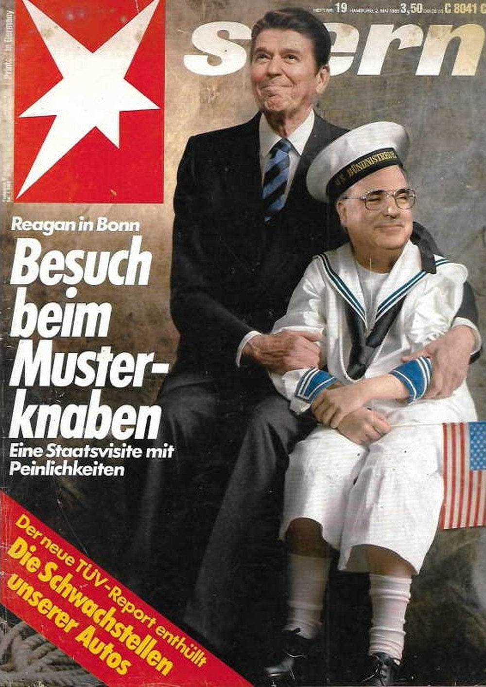 Stern Magazin Deutschland 1985-19 Ronald Reagan Helmut Kohl