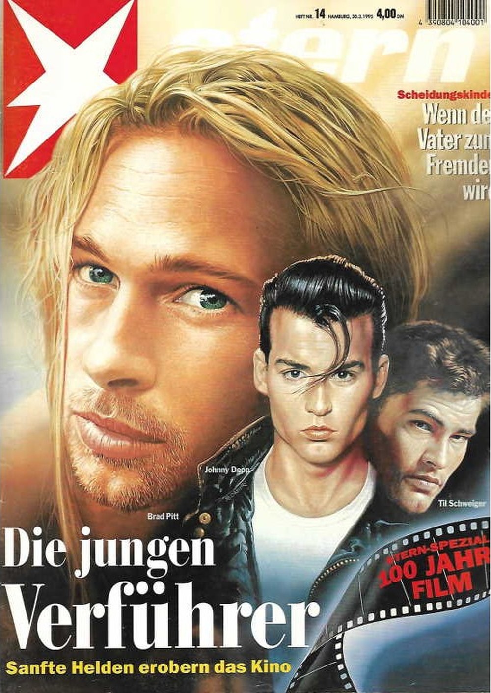 Stern Magazin Deutschland 1995-14 Brad Pitt Johnny Depp Til Schweiger