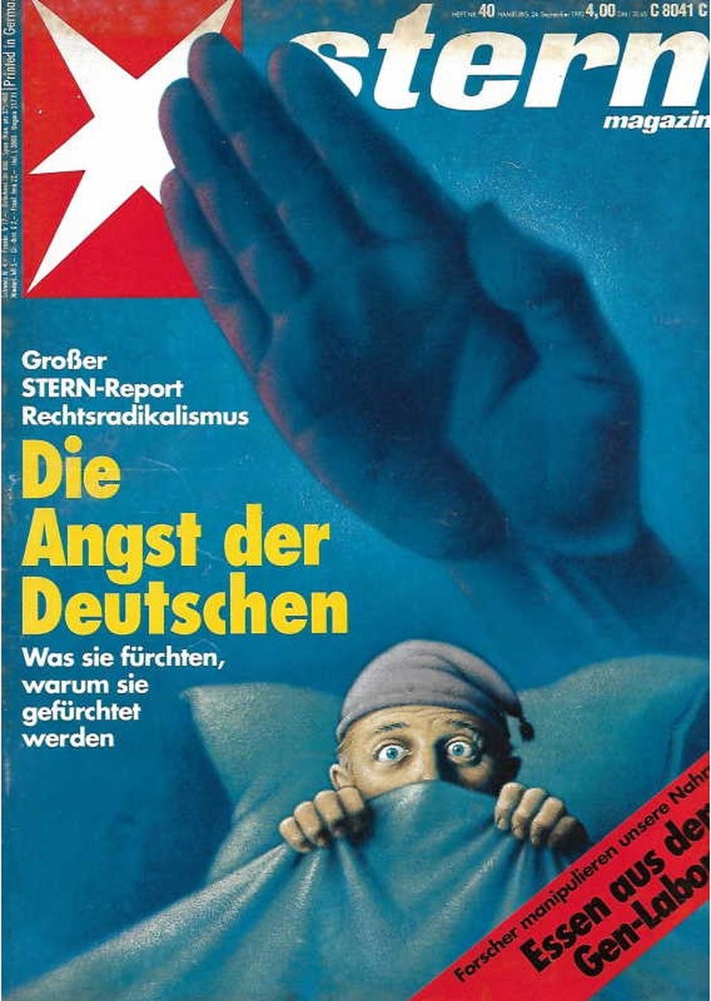 Stern Magazin Deutschland 1992-40 Rechtsradikalismus Angst Deutsche Gesellschaft