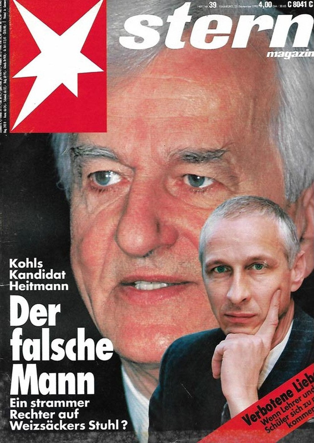 Stern Magazin Deutschland 1993-39 Richard Von Weizsäcker Steffen Heitmann