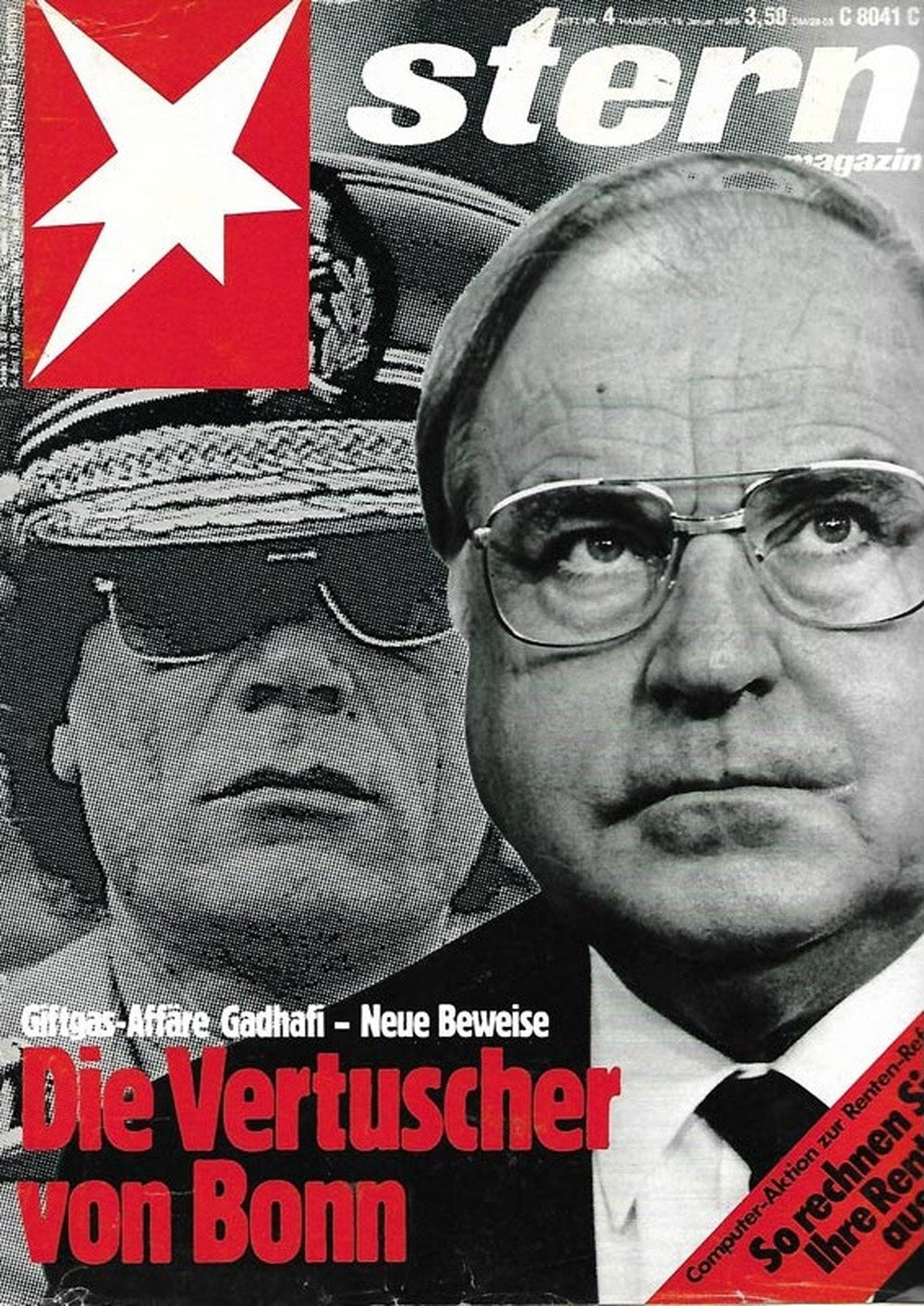Stern Magazin Deutschland 1989-04 Helmut Kohl Muammar Gaddafi