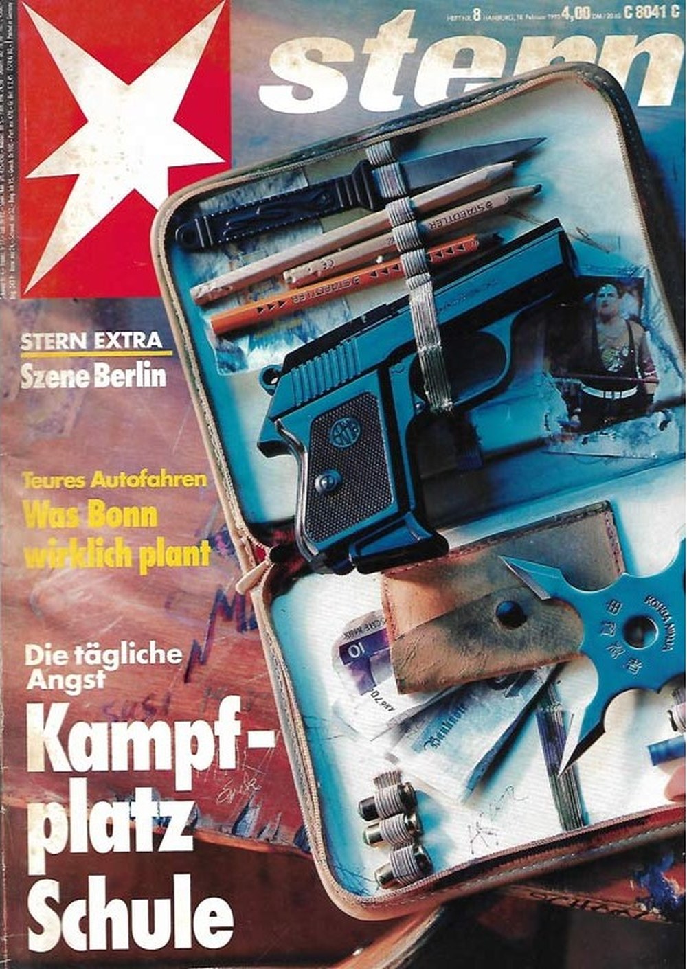 Stern Magazin Deutschland 1993-08 Schulgewalt Waffen In Schulen Kampfplatz Schule
