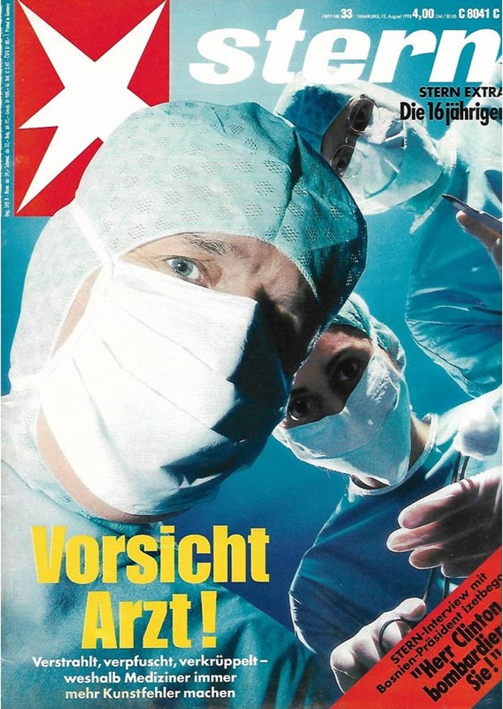 Stern Magazin Deutschland 1993-33 Clinton