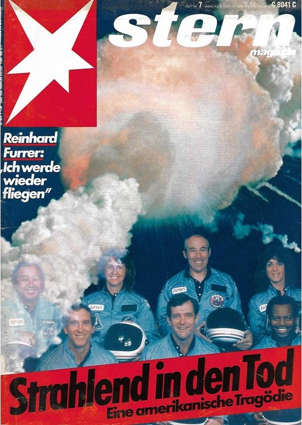 Stern Magazin Deutschland 1986-07 Dick Scobee Michael J. Smith Judith Resnik Ellison Onizuka Ronald McNair