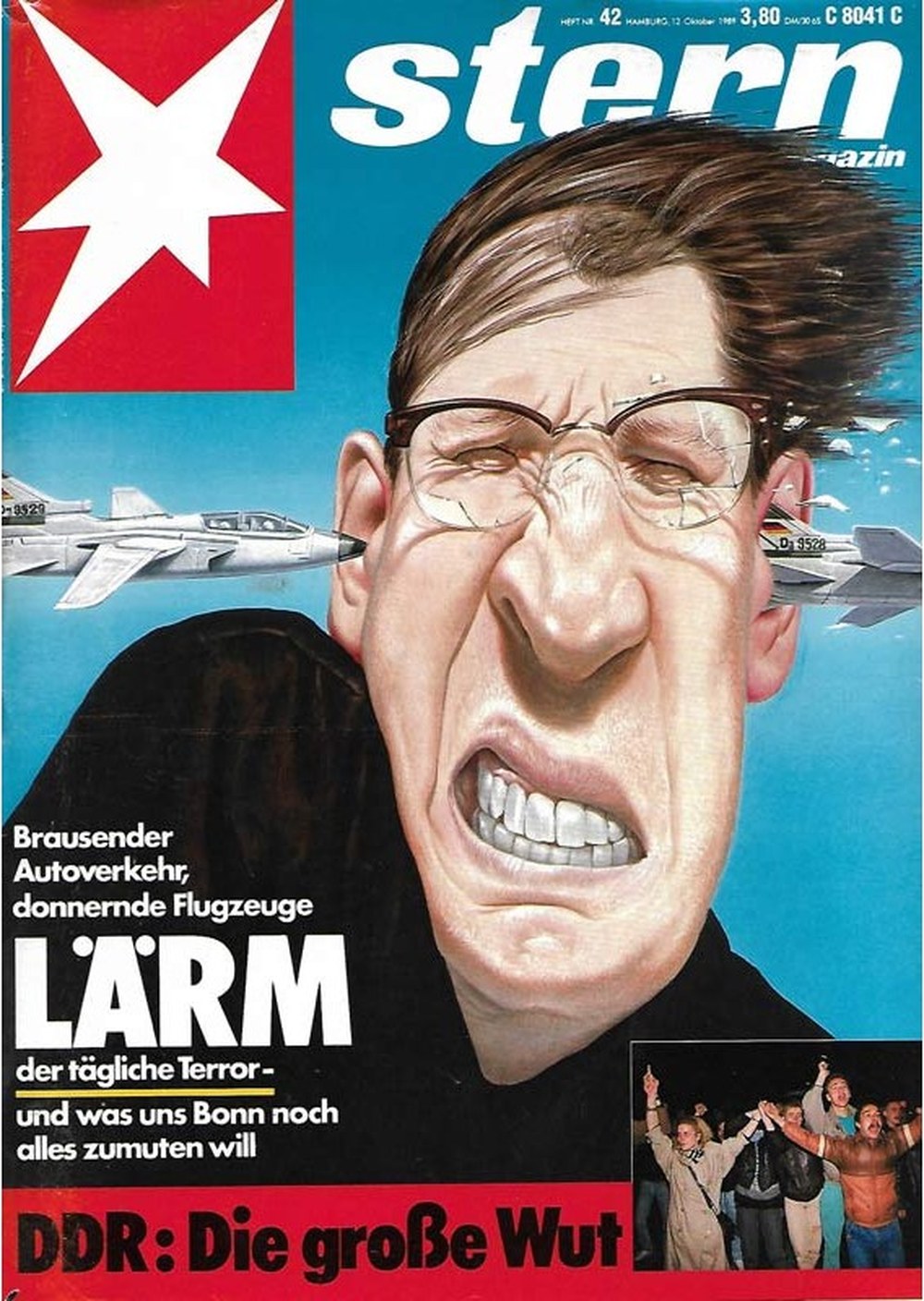 Stern Magazin Deutschland 1989-42 Lärm Fluglärm Autoverkehr