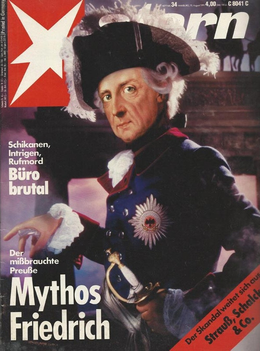 Stern Magazin Deutschland 1991-34 Frederick The Great