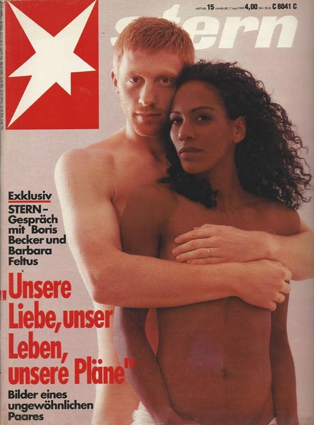Stern Magazin Deutschland 1993-15 Boris Becker Barbara Feltus