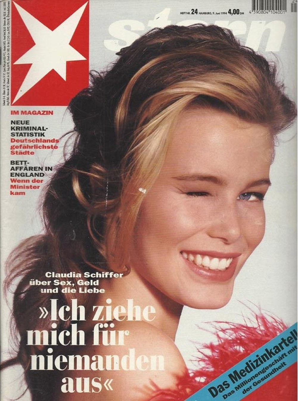 Stern Magazin Deutschland 1994-24 Claudia Schiffer