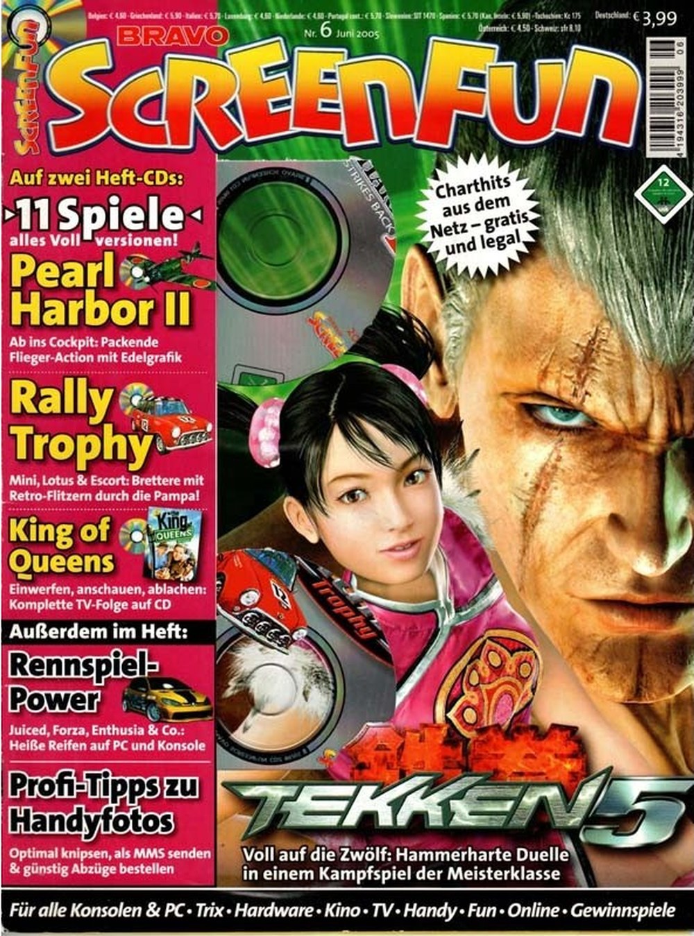 Bravo Screenfun Magazin Deutschland 2005-06 Tekken 5 Characters (Ling Xiaoyu And Heihachi Mishima)
