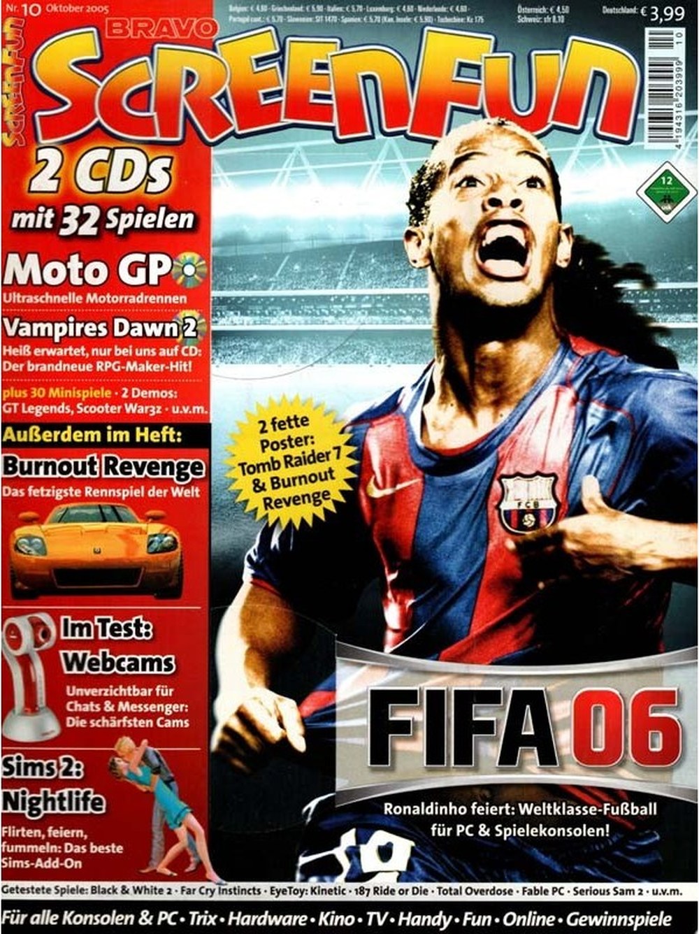 Bravo Screenfun Magazin Deutschland 2005-10 Ronaldinho