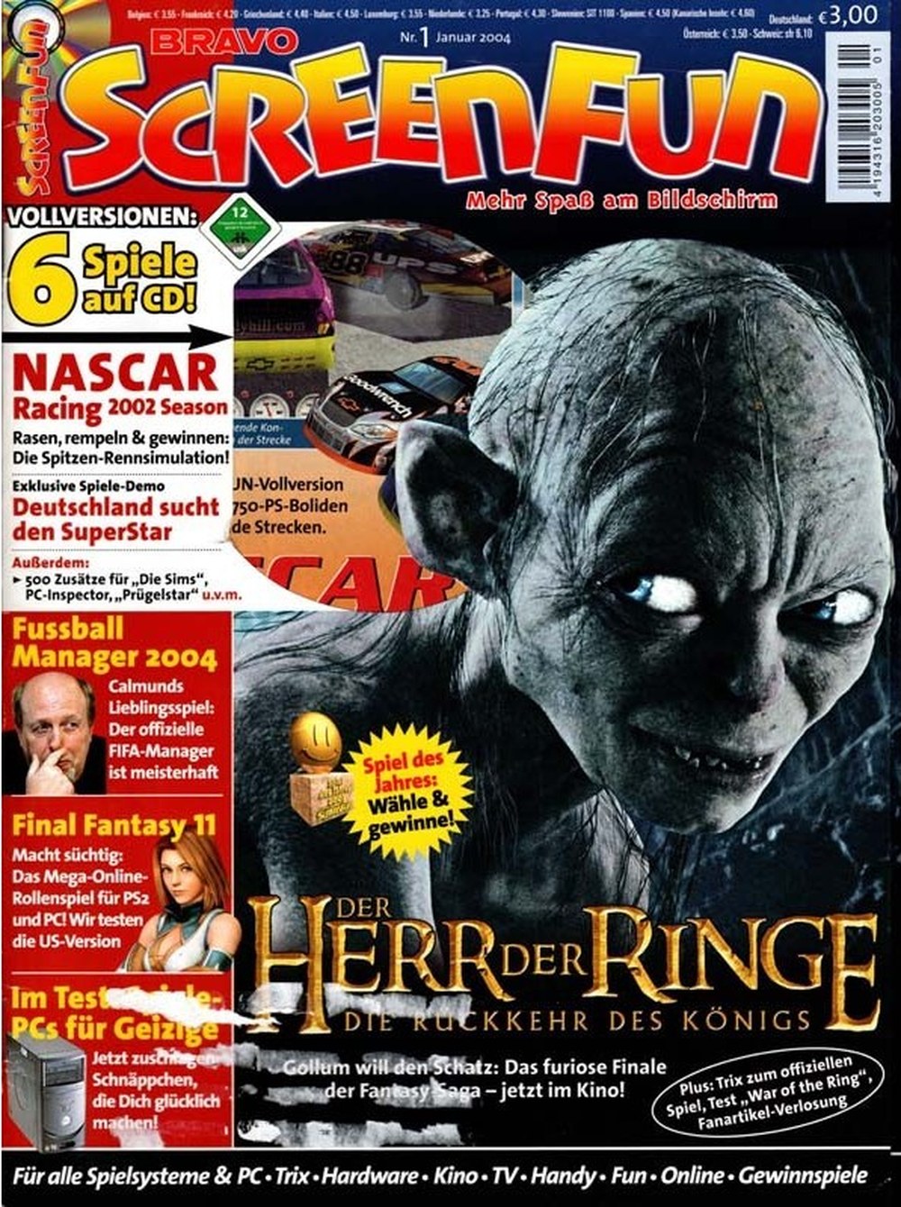 Bravo Screenfun Magazin Deutschland 2004-01 Gollum