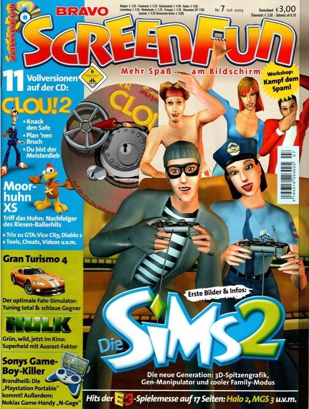 Bravo Screenfun Magazin Deutschland 2003-07 The Sims 2