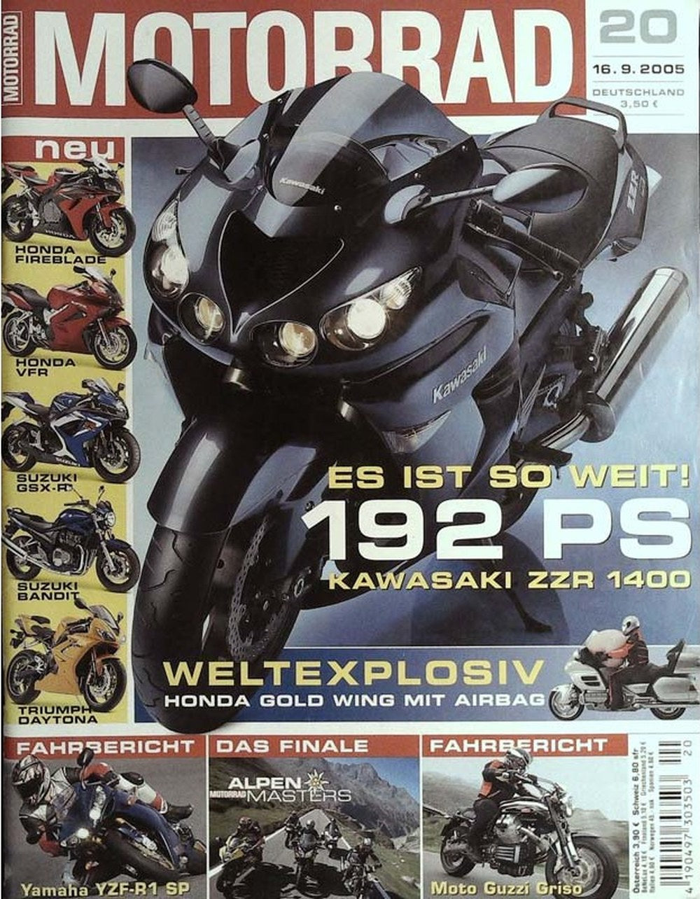 Motorrad Magazin Deutschland 2005-20 Motorrad Kawasaki ZZR 1400 Honda Gold Wing