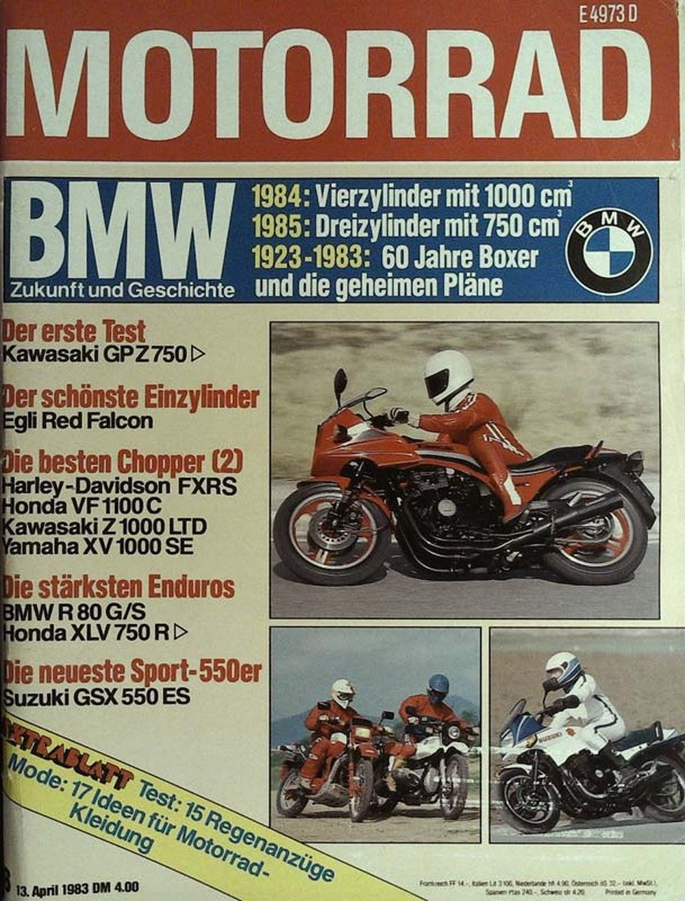 Motorrad Magazin Deutschland 1983-08 BMW Kawasaki Harley-Davidson Honda Yamaha