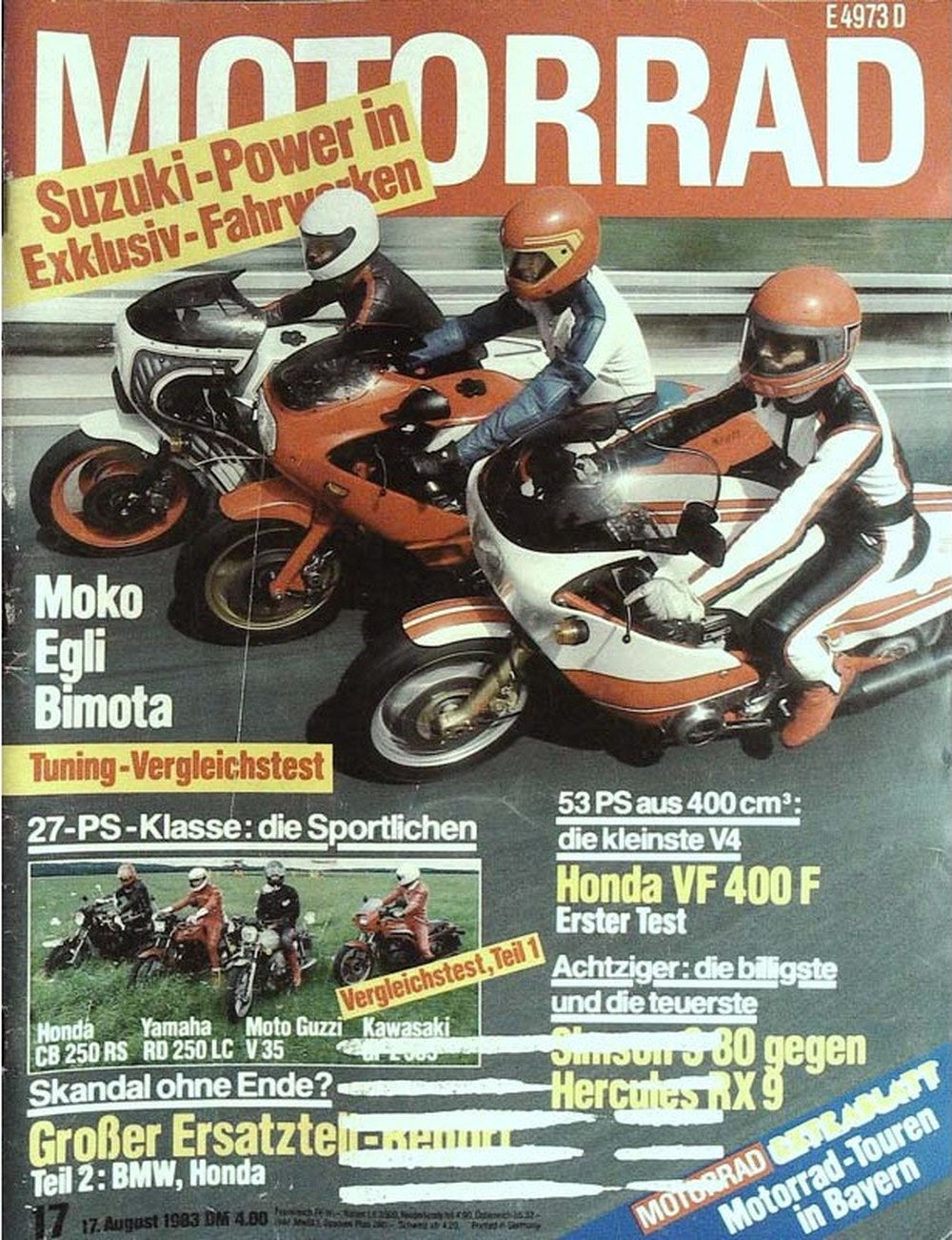 Motorrad Magazin Deutschland 1983-17 Motorrad Suzuki Moko