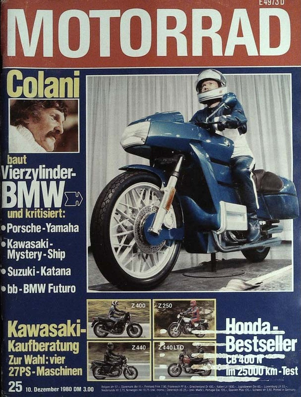 Motorrad Magazin Deutschland 1980-25 Luigi Colani BMW Porsche Yamaha Kawasaki