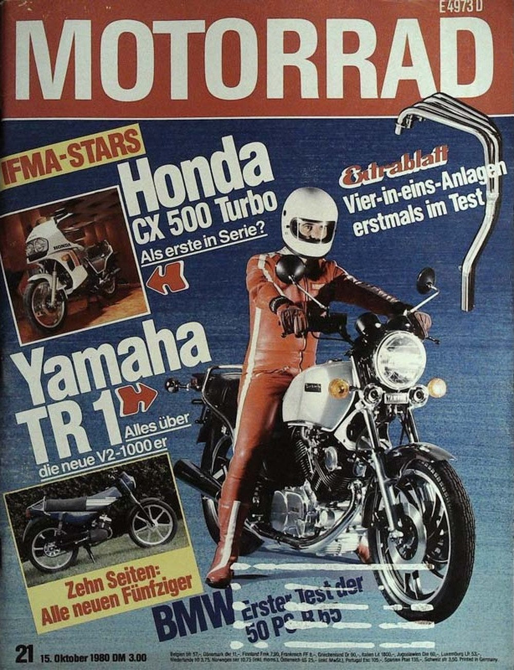 Motorrad Magazin Deutschland 1980-21 Honda CX 500 Turbo Yamaha TR1 V2-1000
