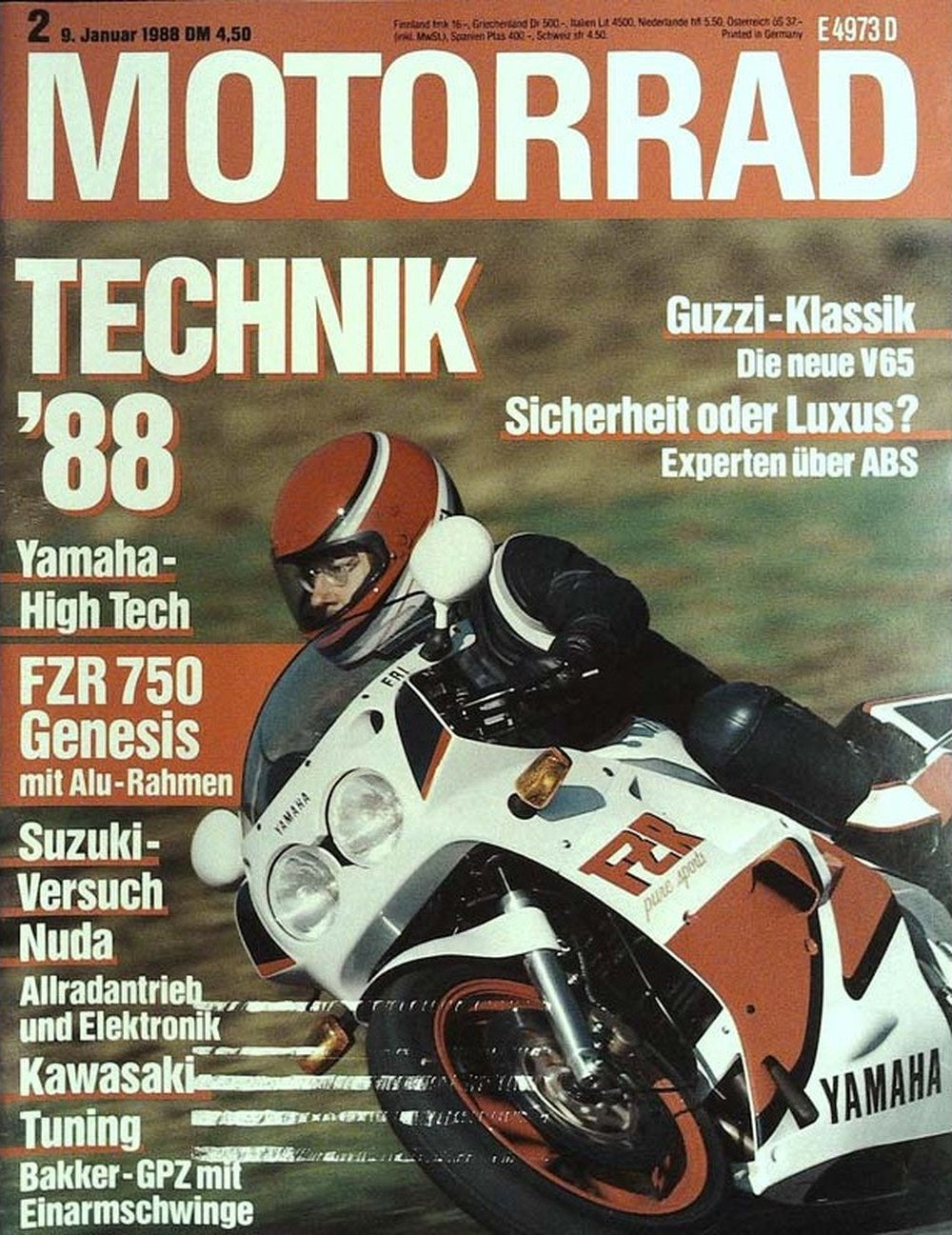 Motorrad Magazin Deutschland 1988-02 Yamaha Suzuki Kawasaki Moto Guzzi