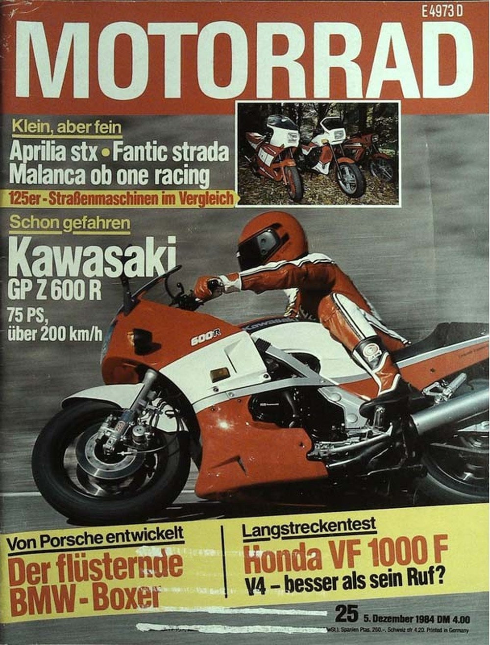 Motorrad Magazin Deutschland 1984-25 Kawasaki GPZ 600 R Aprilia STX Fantic Strada