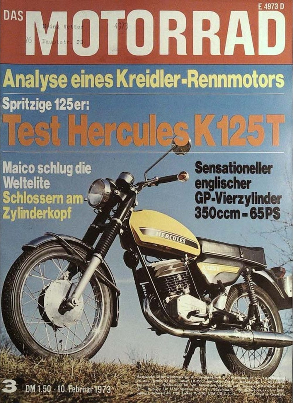 Motorrad Magazin Deutschland 1973-03 Hercules Kreidler Maico