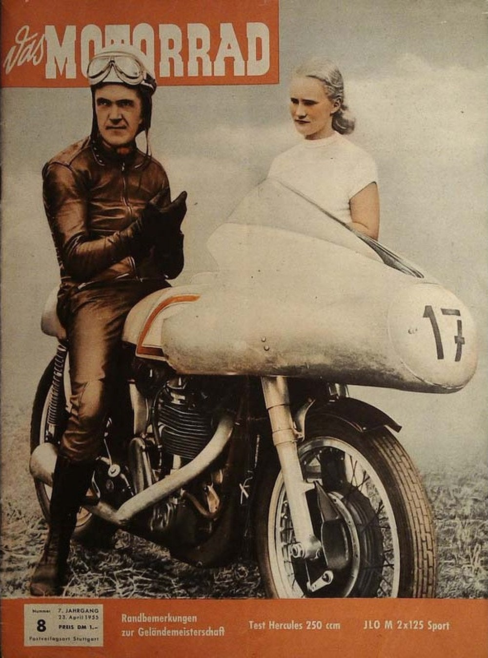 Motorrad Magazin Deutschland 1955-08 Motorrad Motorradrennen Hercules 250 Ccm