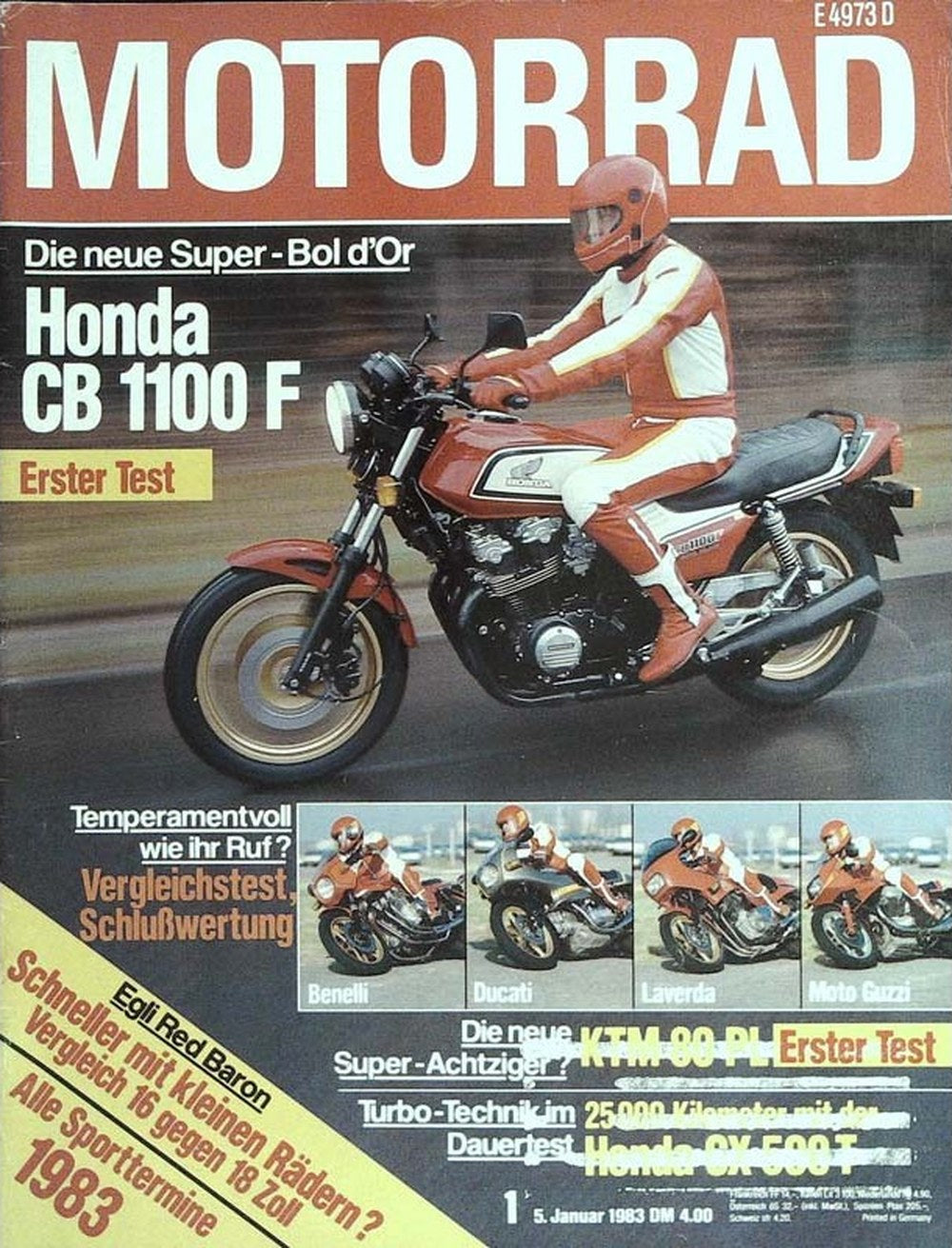 Motorrad Revista Alemania 1983-01 Edición original