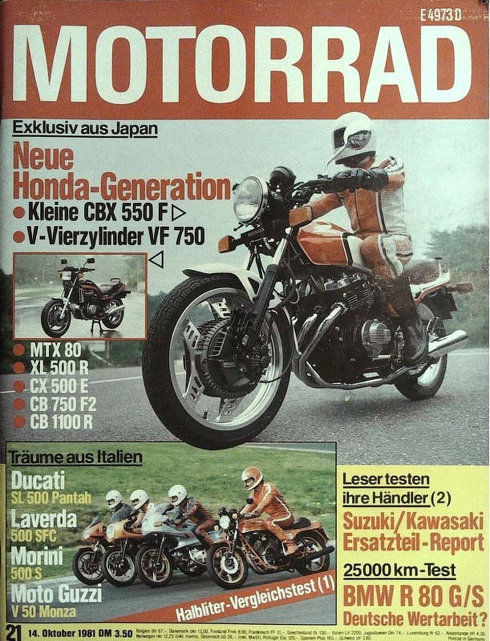 Motorrad Magazin Deutschland 1981-21 Honda CBX 550 F Honda VF 750 Honda MTX 80