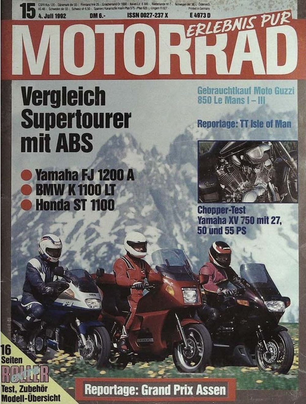 Motorrad Magazin Deutschland 1992-15 Supertourer ABS Yamaha FJ 1200 A