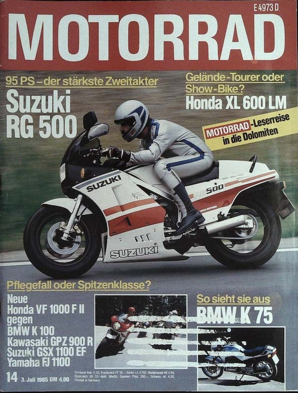 Motorrad Magasin Tyskland 1985-14 Originaludgave