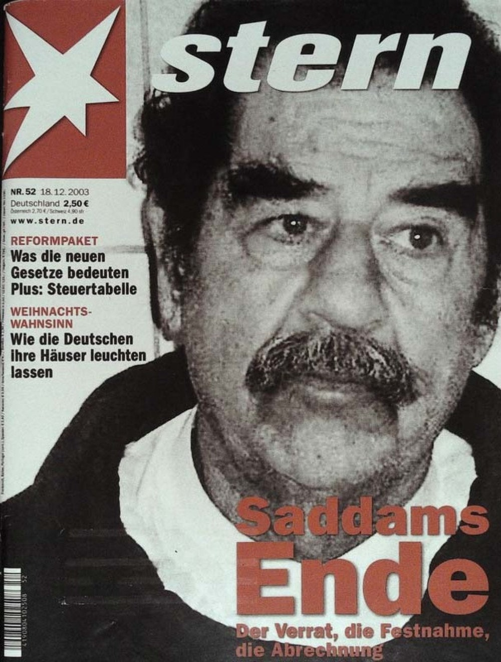 Stern Magazin Deutschland 2003-52 Saddam Hussein