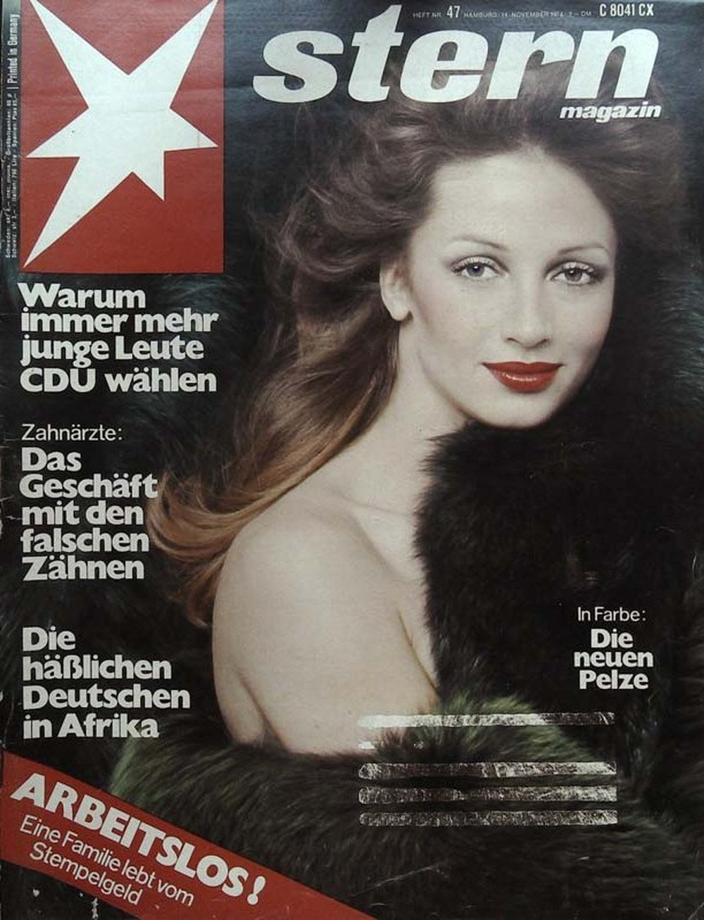 Stern Magazin Deutschland 1974-47 CDU Jugendwähler Zahnmedizin Zahnprothesen