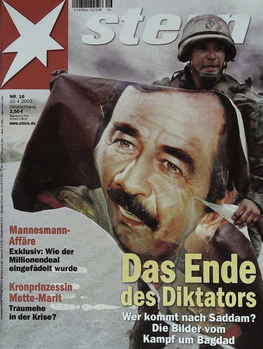 Stern Magazin Deutschland 2003-16 Saddam Hussein Mette-Marit