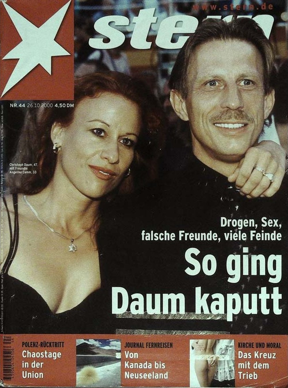 Stern Magazin Deutschland 2000-44 Christoph Daum Angelika Camm