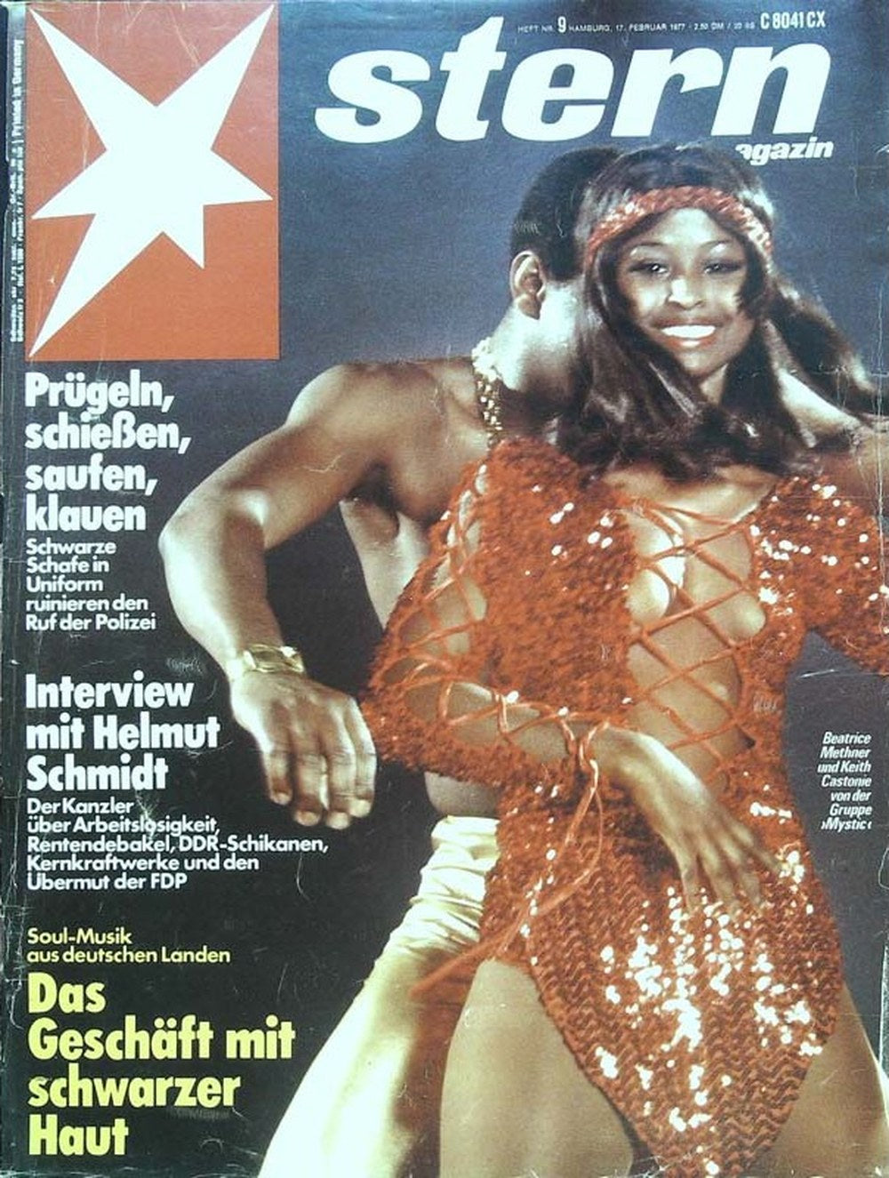 Stern Magazin Deutschland 1977-09 Beatrice Mellner Keith Castone Helmut Schmidt Mystic