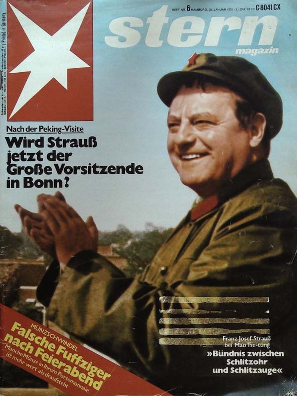 Stern Magazin Deutschland 1975-06 Franz Josef Strauß Mao Tse-tung